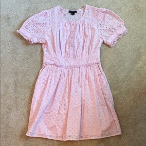 J. Crew Pink Eyelet Dress